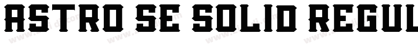 Astro SE Solid Regul字体转换